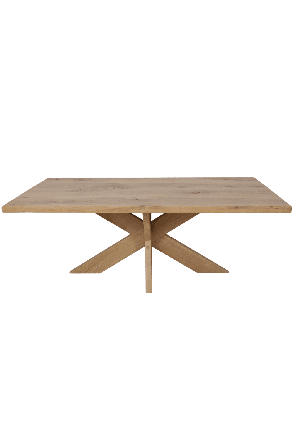 Eikenhouten tafel met eiken houten martixpoot 200x99x76cm