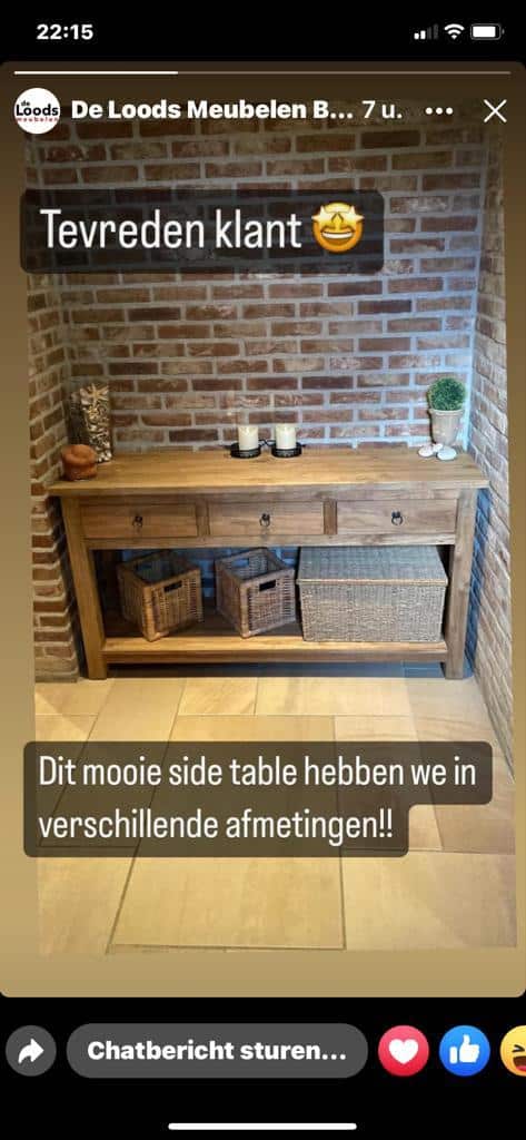 Teakhouten sidetable