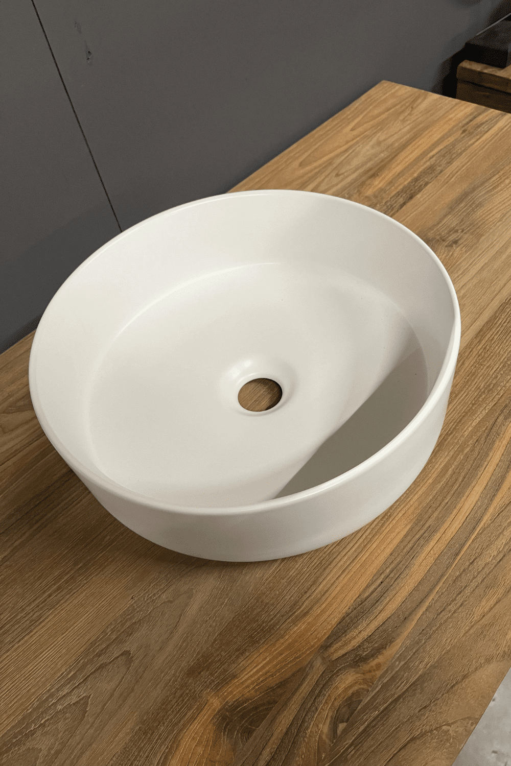 Witte wasbak rond 36x36x12 cm