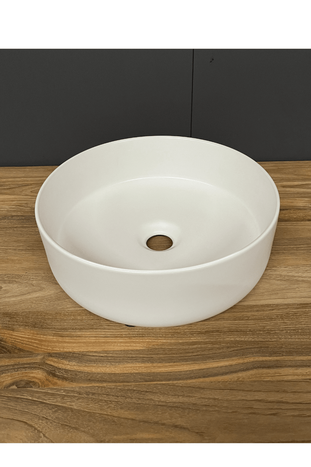 Witte wasbak rond 36x36x12 cm