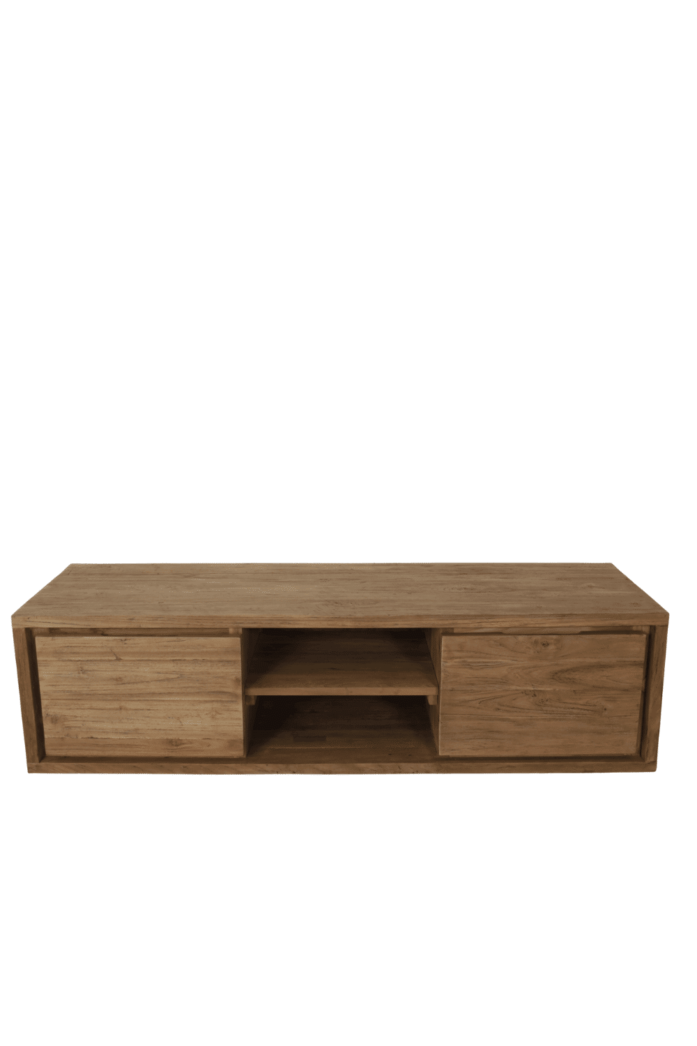 hangend Badkamermeubel teak hout met 2 lades 150x45x40 cm