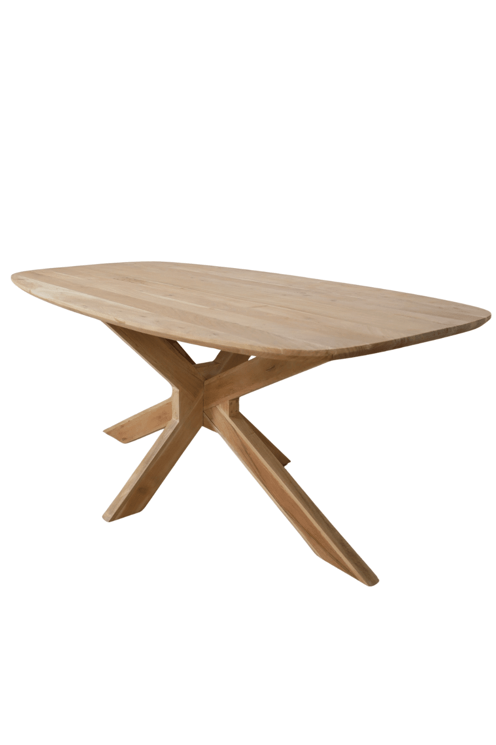 Acacia houten deens ovale eettafel 200x100x3,5 cm Acacia houten deens ovale eettafel 200x100x3,5 cm