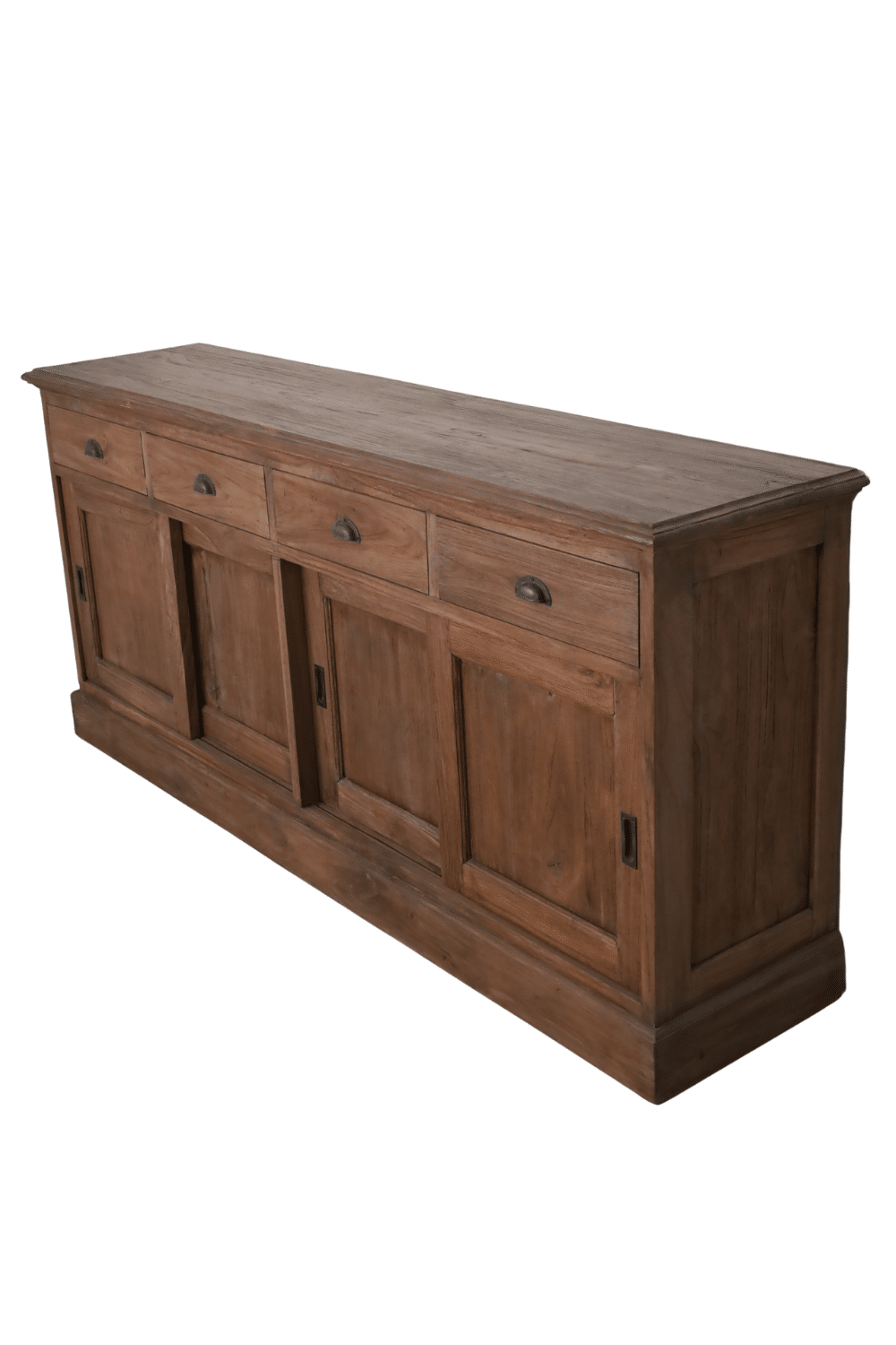 Teak houten dressoir rustiek klassiek met schuifdeuren