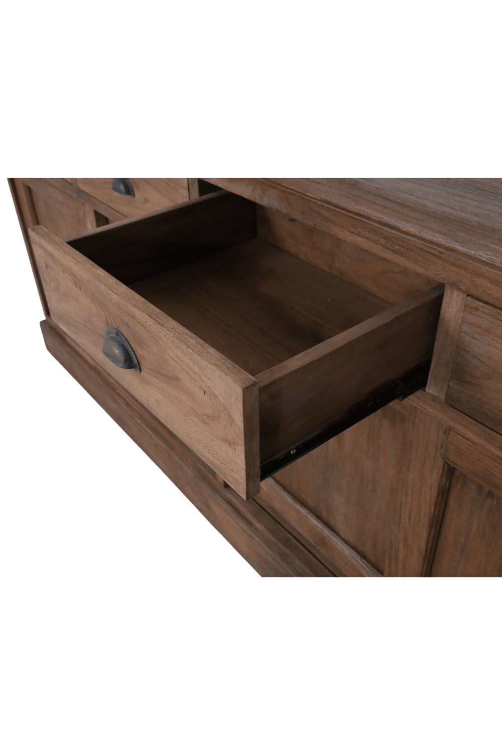 Teak houten dressoir rustiek klassiek met schuifdeuren
