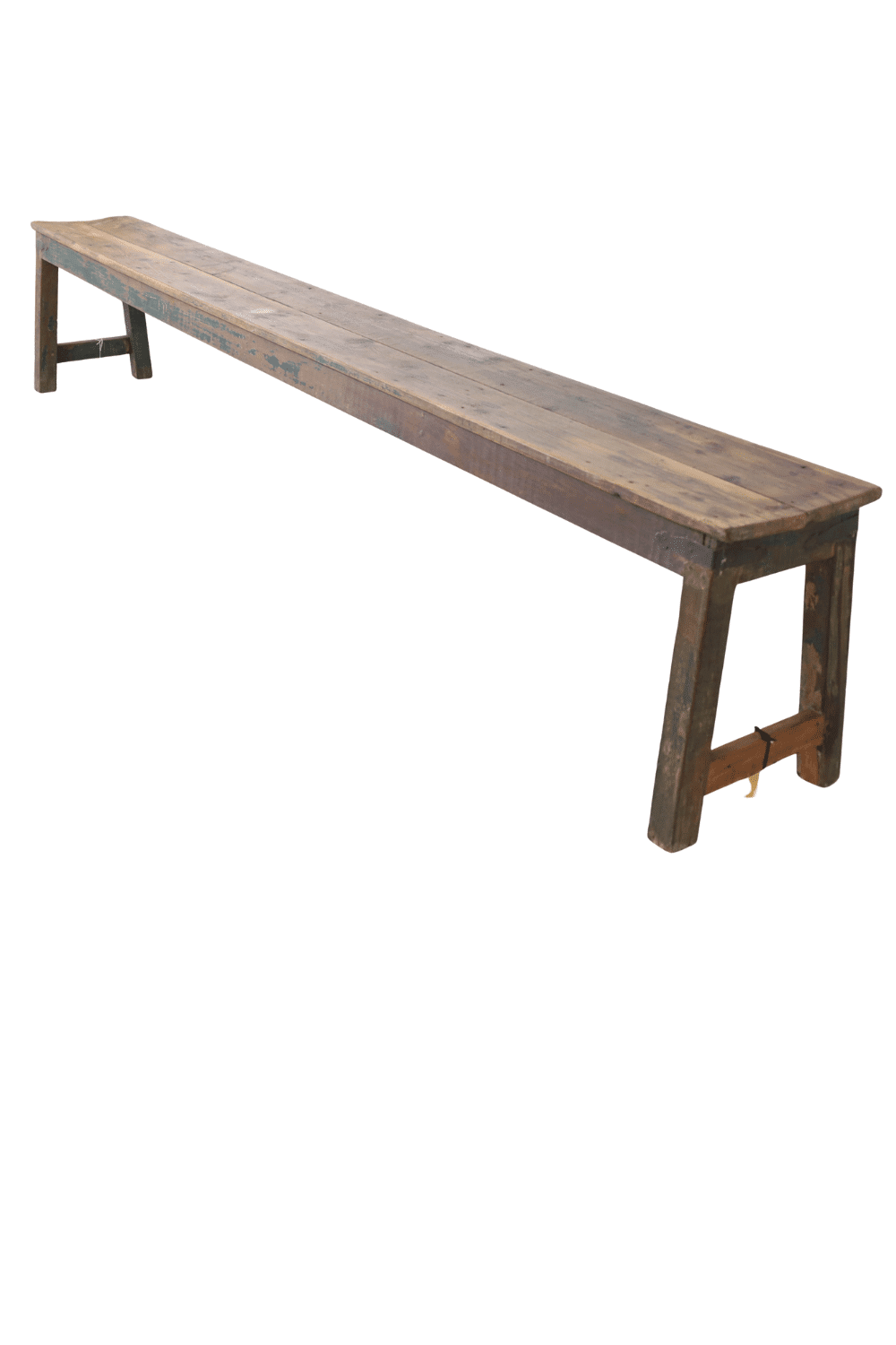 Oude houten bank uit india 270x35x47 cm