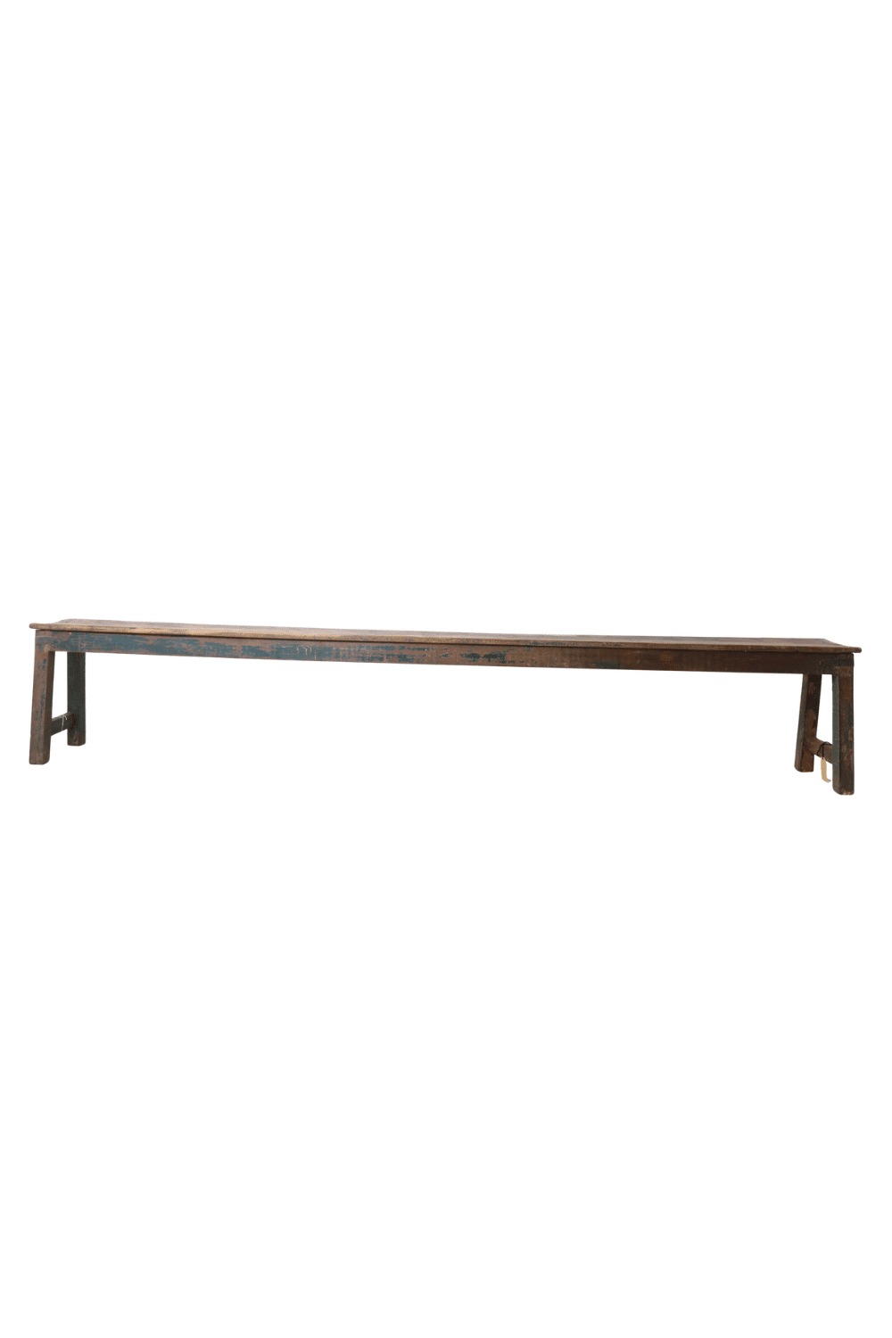 Oude houten klooster bank uit india 270x35x47 cm