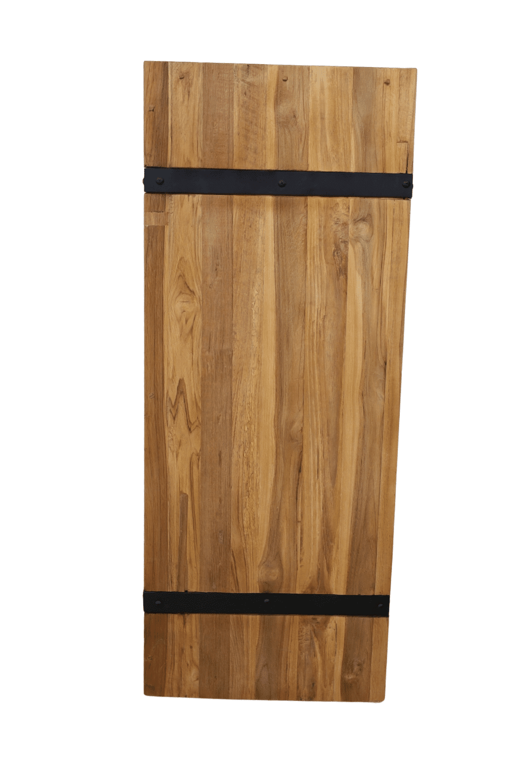 Pilaar teak hout met metaal 40x40x100cm Pilaar teak hout met metaal 40x40x100cm