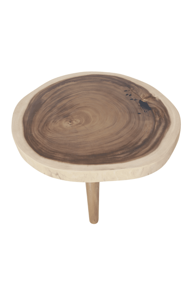 Boomstam schijf salontafel Suar ronde salontafeltjes 80 cm
