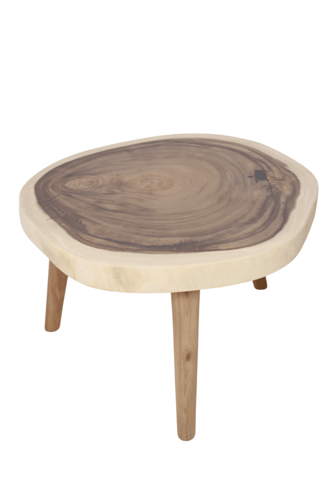Boomstam schijf salontafel Suar ronde salontafeltjes 80 cm