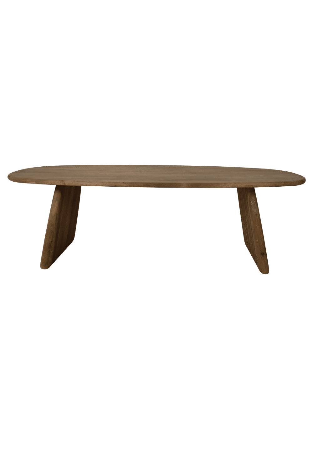 Teak houten boten vorm eettafel massief 260x120x79 cm