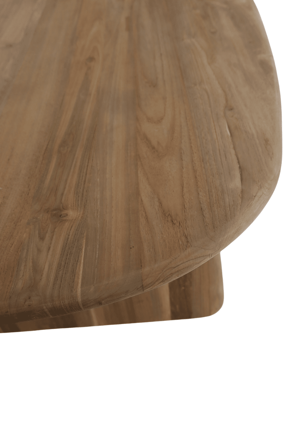 Teak houten boten vorm eettafel massief 260x120x79 cm