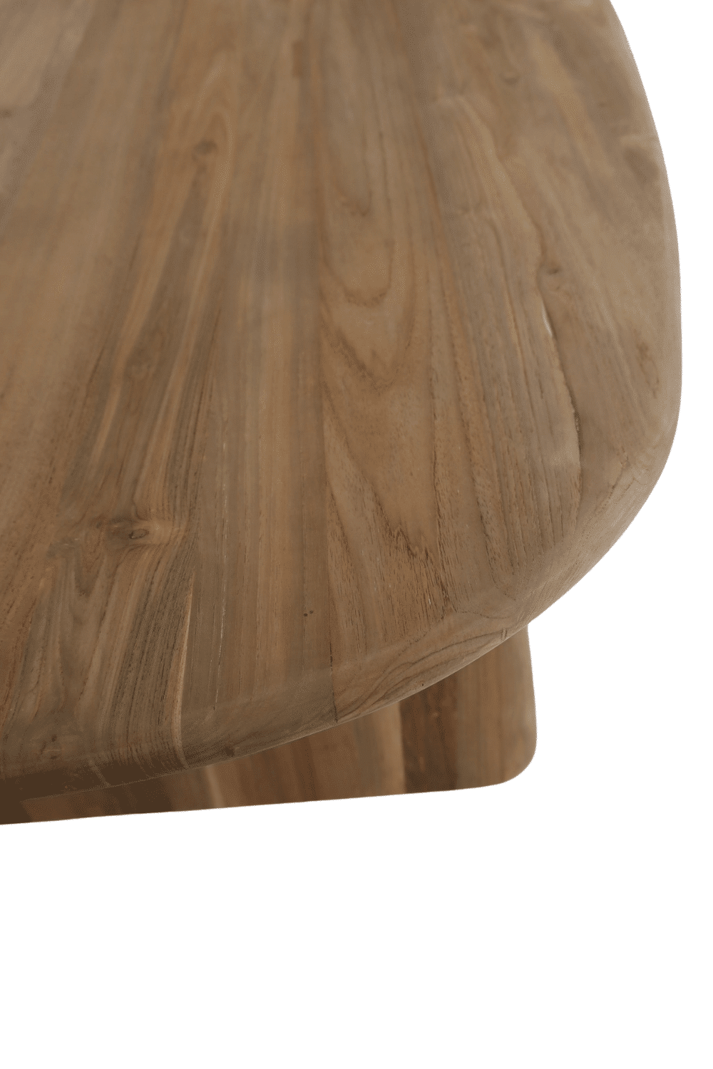 Teak houten boten vorm eettafel massief 260x120x79 cm
