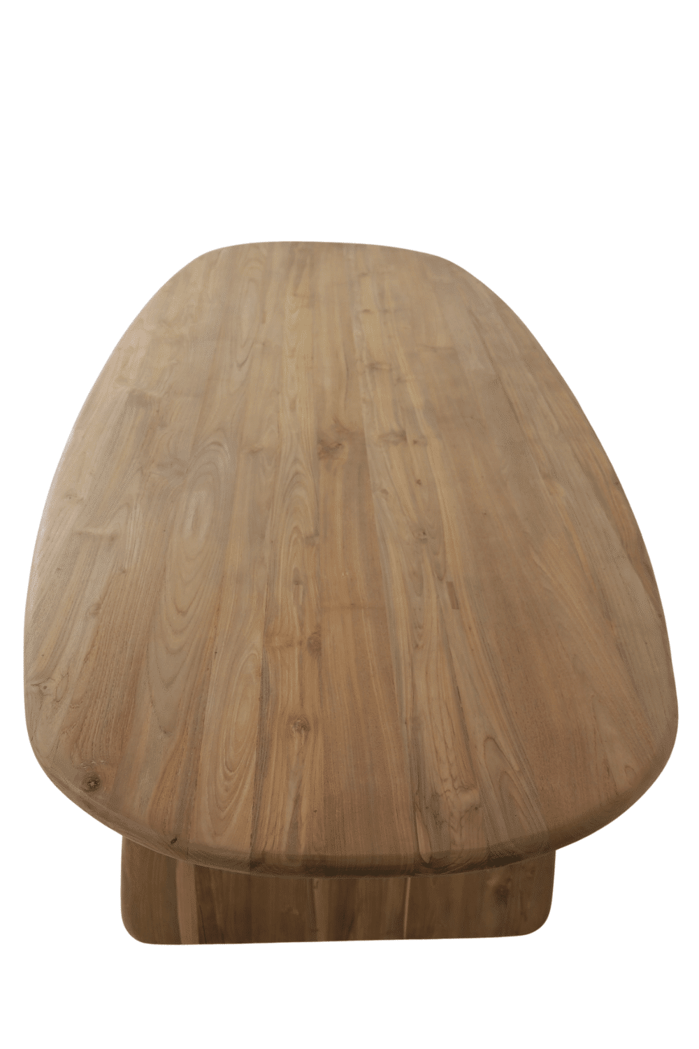 Teak houten boten vorm eettafel massief 260x120x79 cm