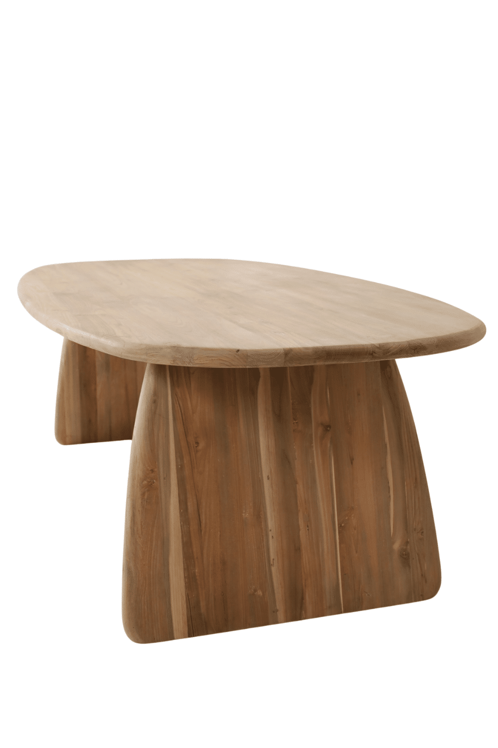 Teak houten boten vorm eettafel massief 260x120x79 cm