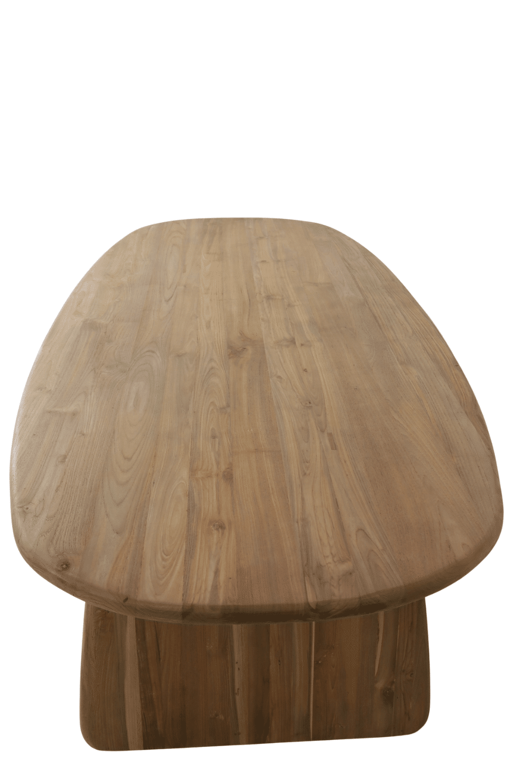 Teak houten boten vorm eettafel massief 260x120x79 cm