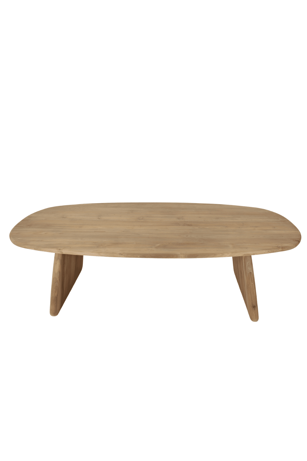 Teak houten boten vorm eettafel massief 260x120x79 cm
