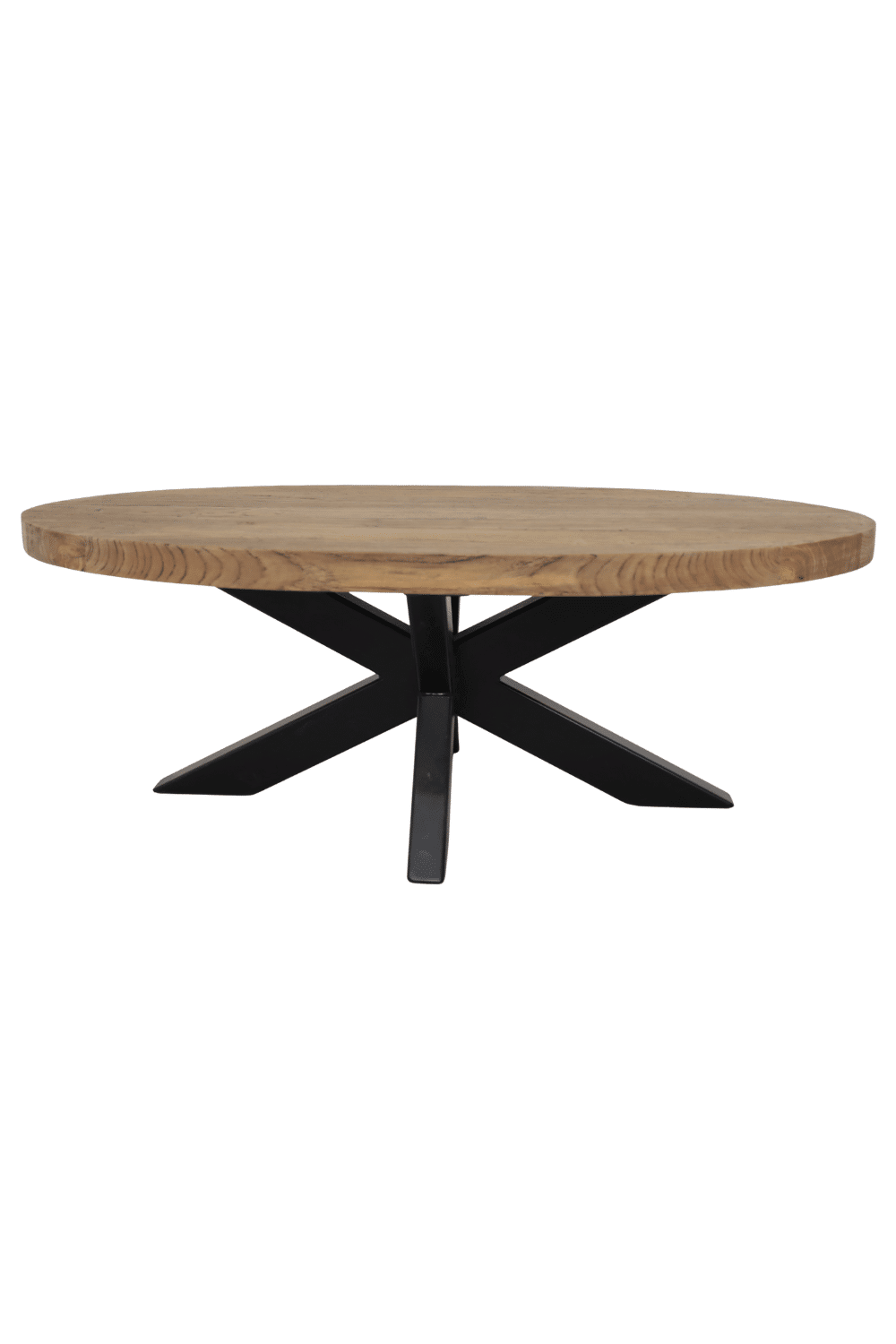 Teak houten ovale salontafel 120x60 cm