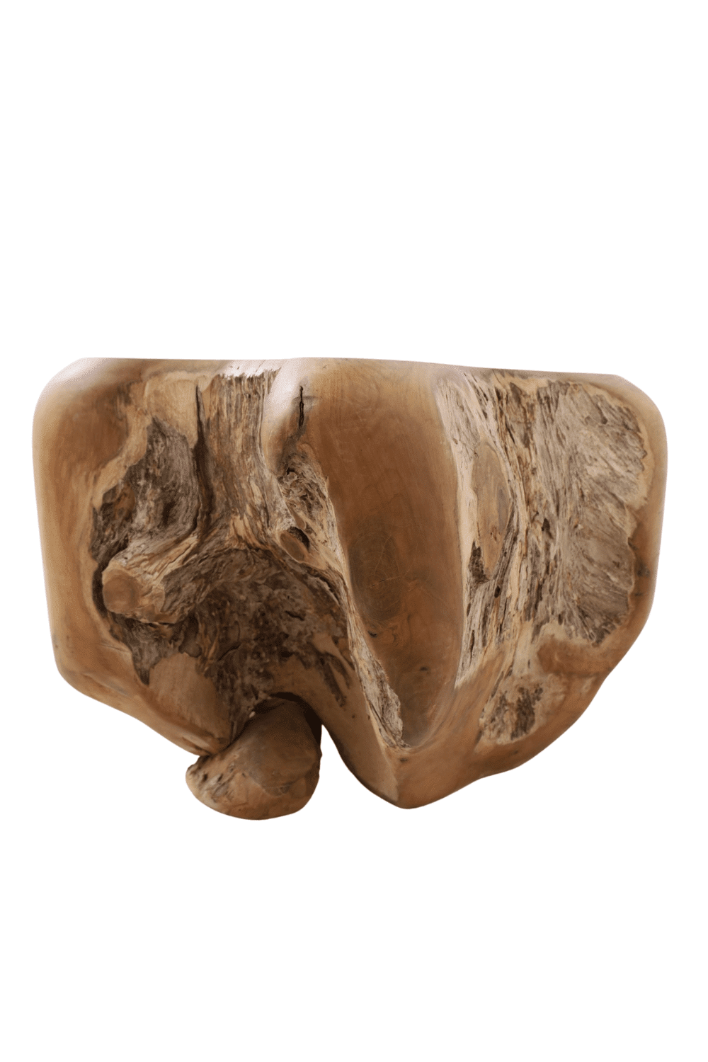 teak wortel bijzettafel 60x60x45 cm