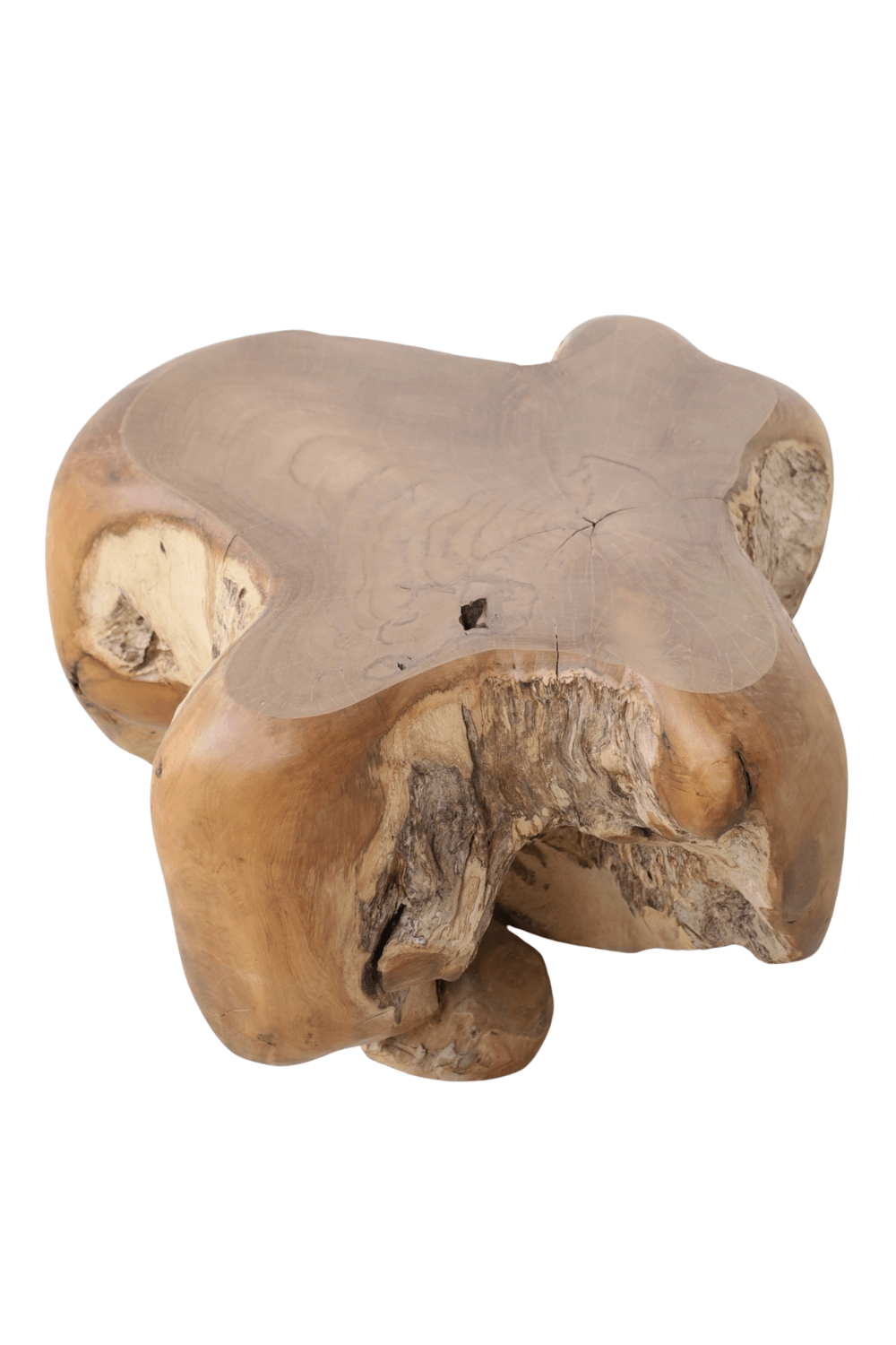 Wortel teak salontafel 60x60x40 cm