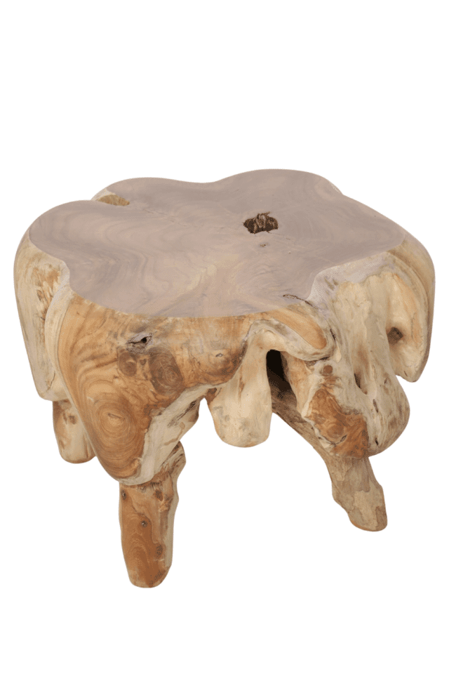 Wortel teak salontafel 62x62x40 cm