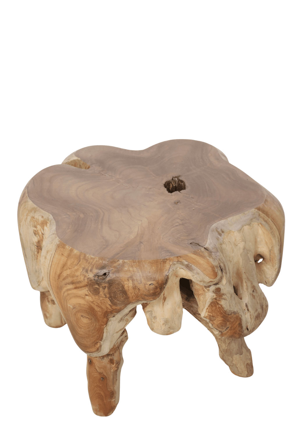 Wortel teak salontafel 62x62x40 cm