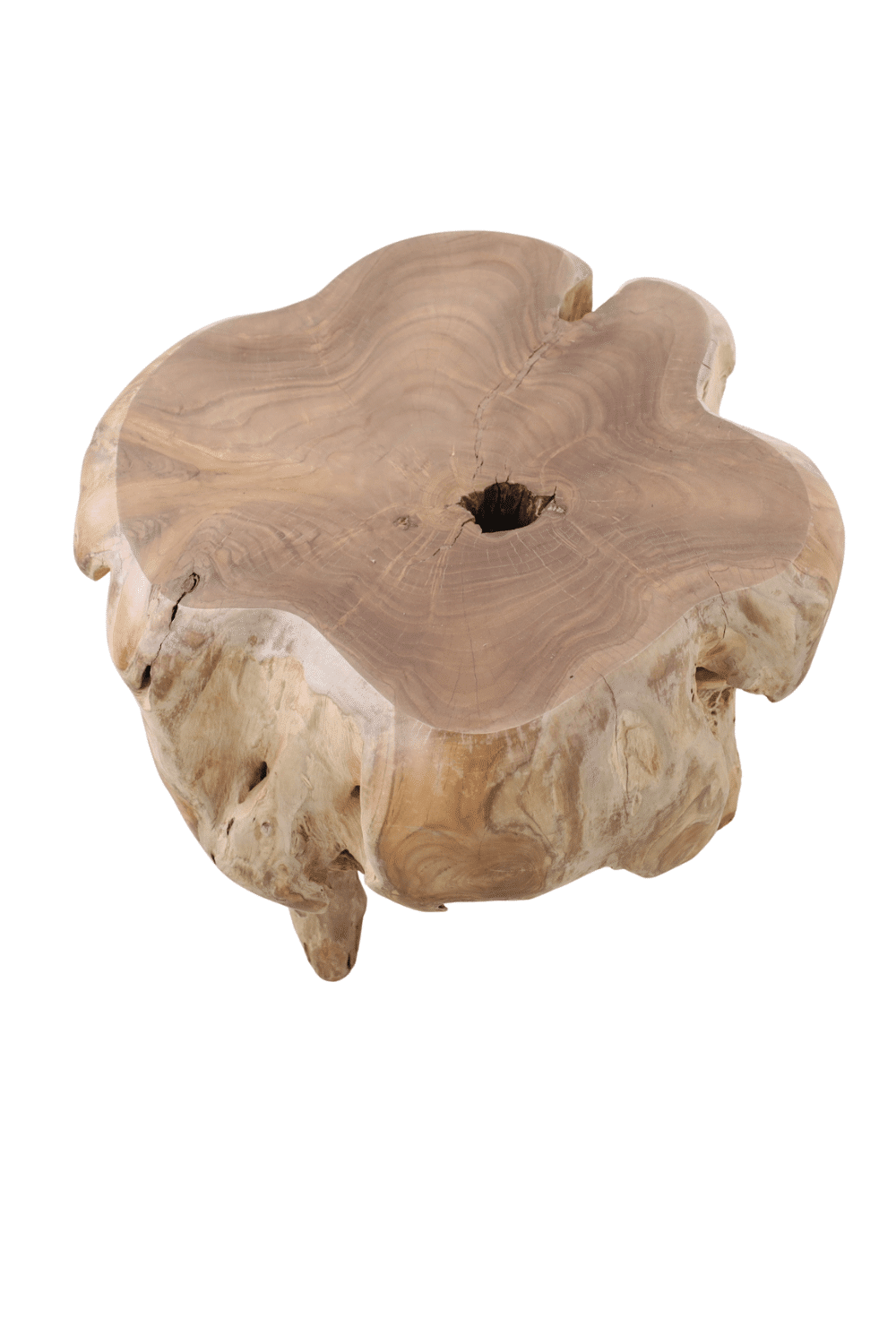 Wortel teak salontafel 62x62x40 cm