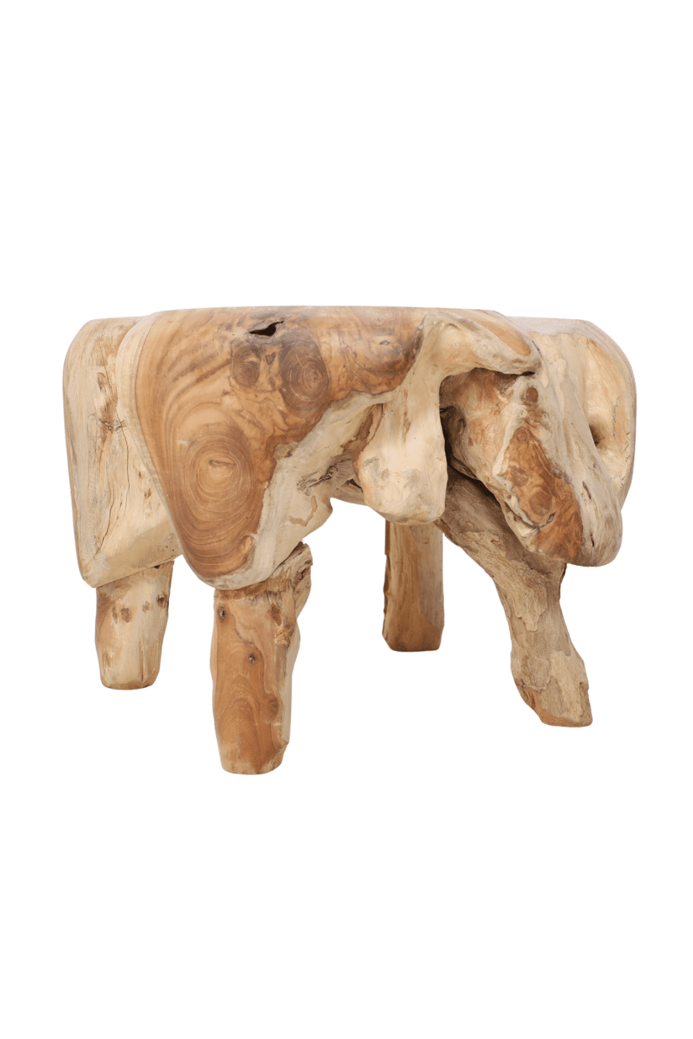 Wortel teak salontafel 62x62x40 cm