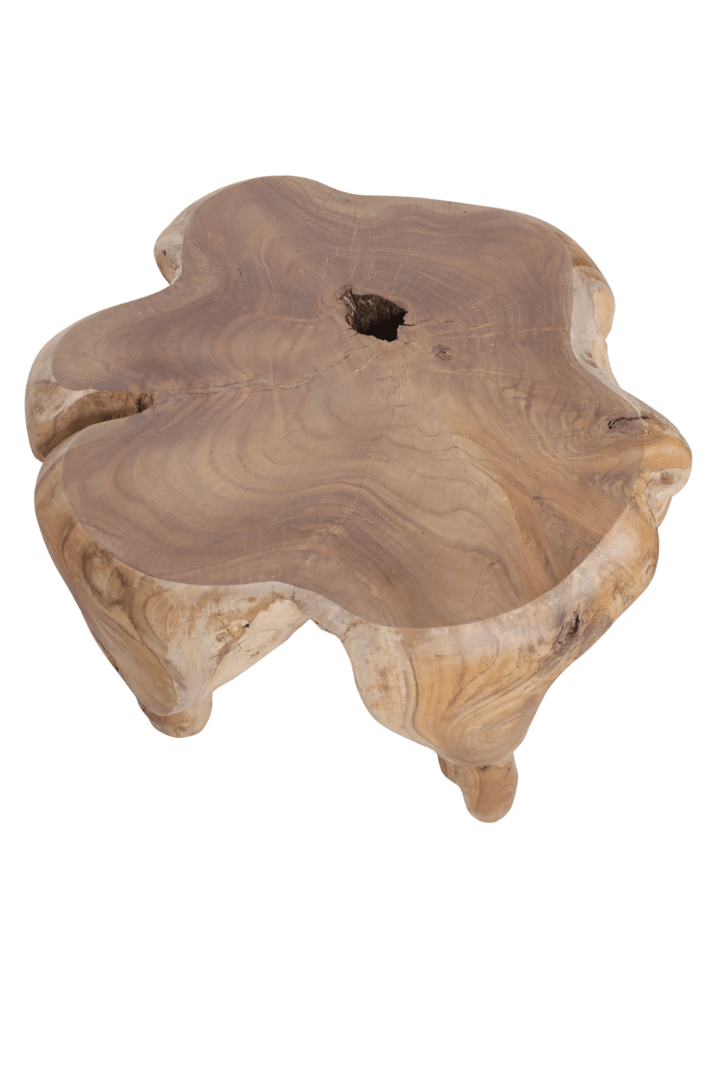 Wortel teak salontafel 62x62x40 cm