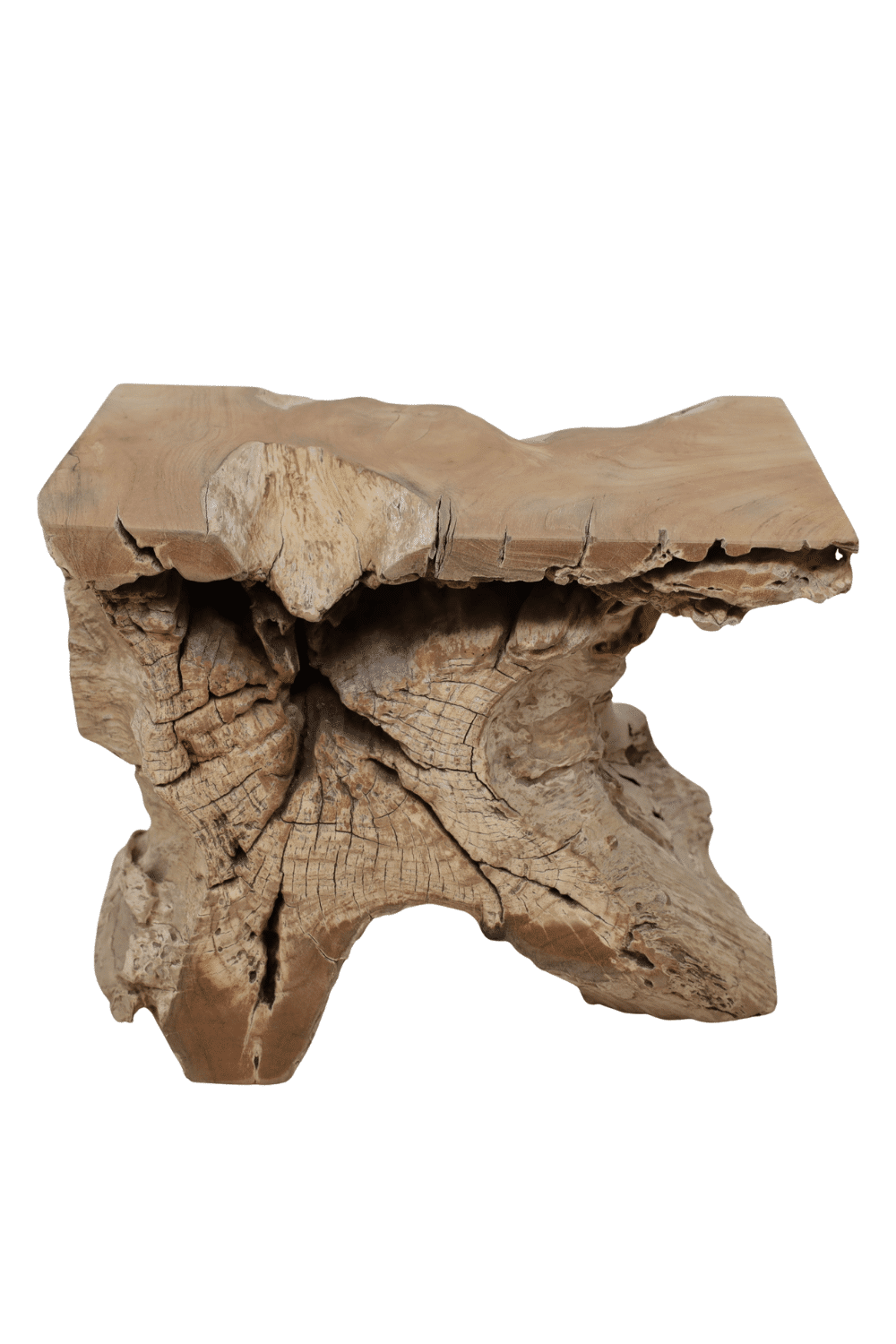 bijzet tafel wortel teak 50x35x40 cm