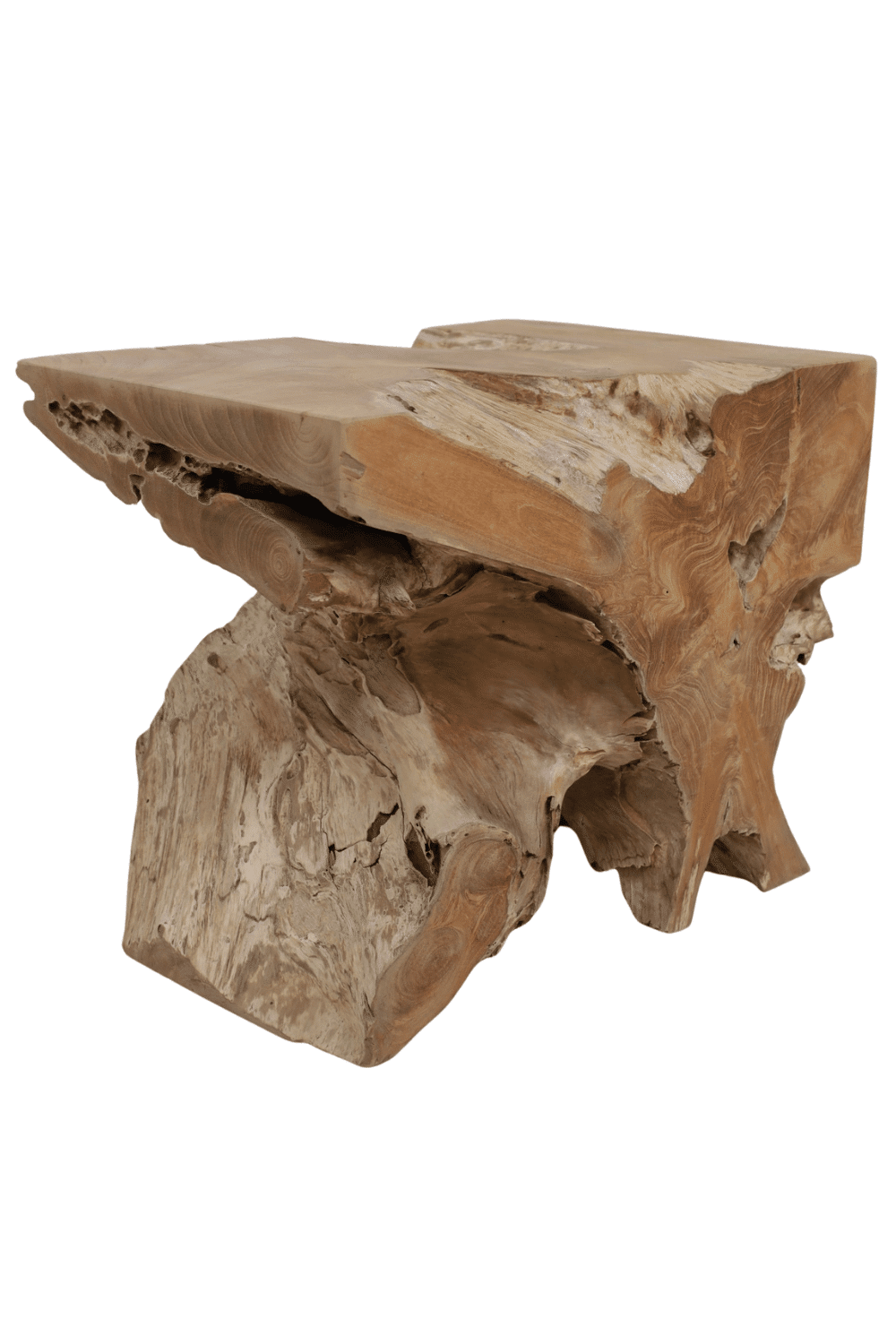 bijzet tafel wortel teak 50x35x40 cm