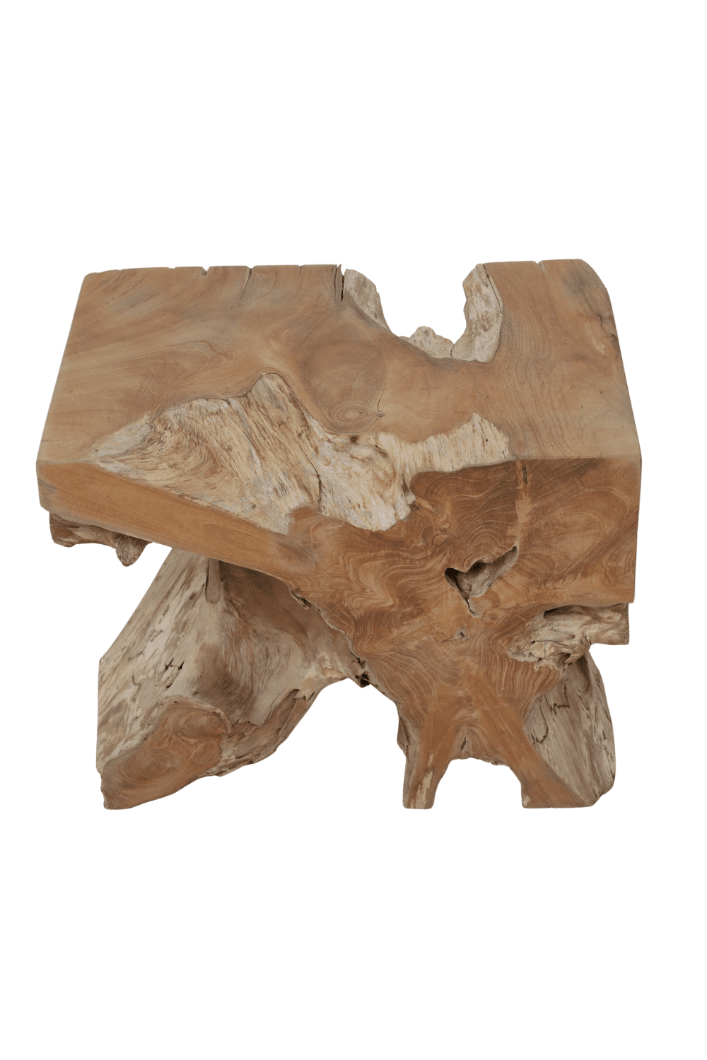 bijzet tafel wortel teak 50x35x40 cm