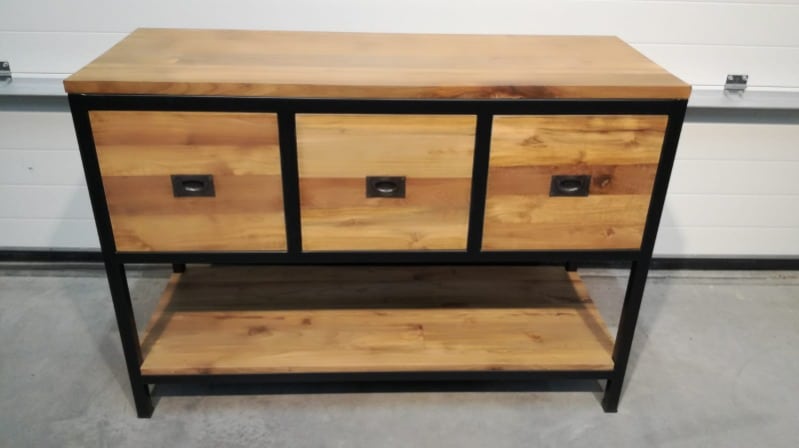 console teakhouten badkamermeubel 120x45x85