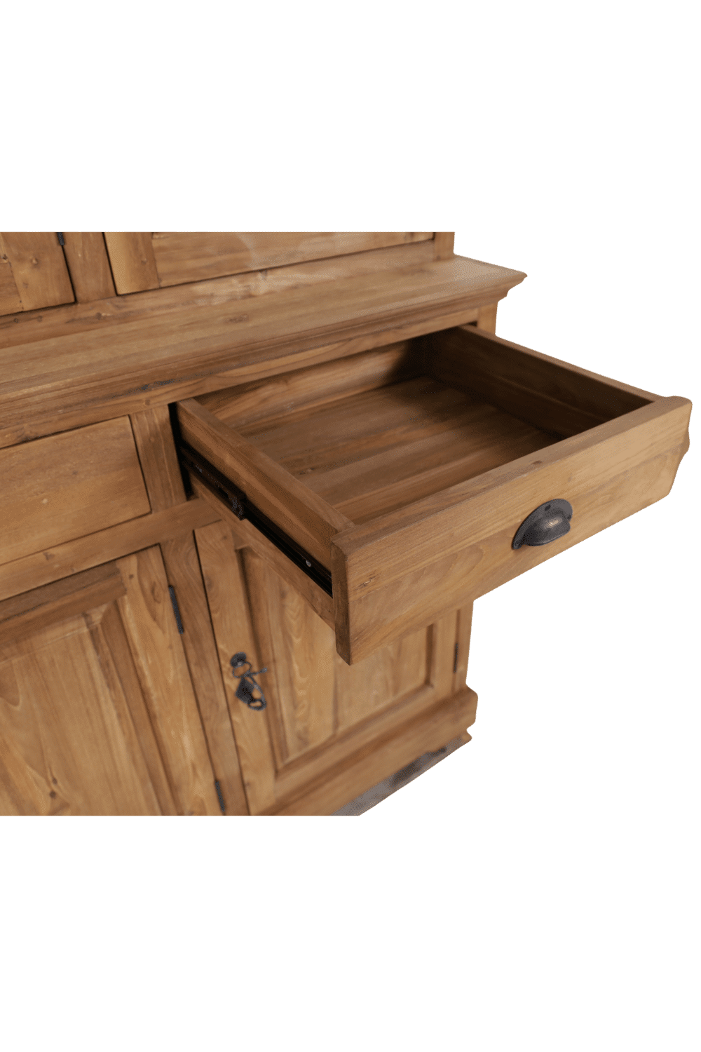 Teak houten vitrinekast 150/160 cm