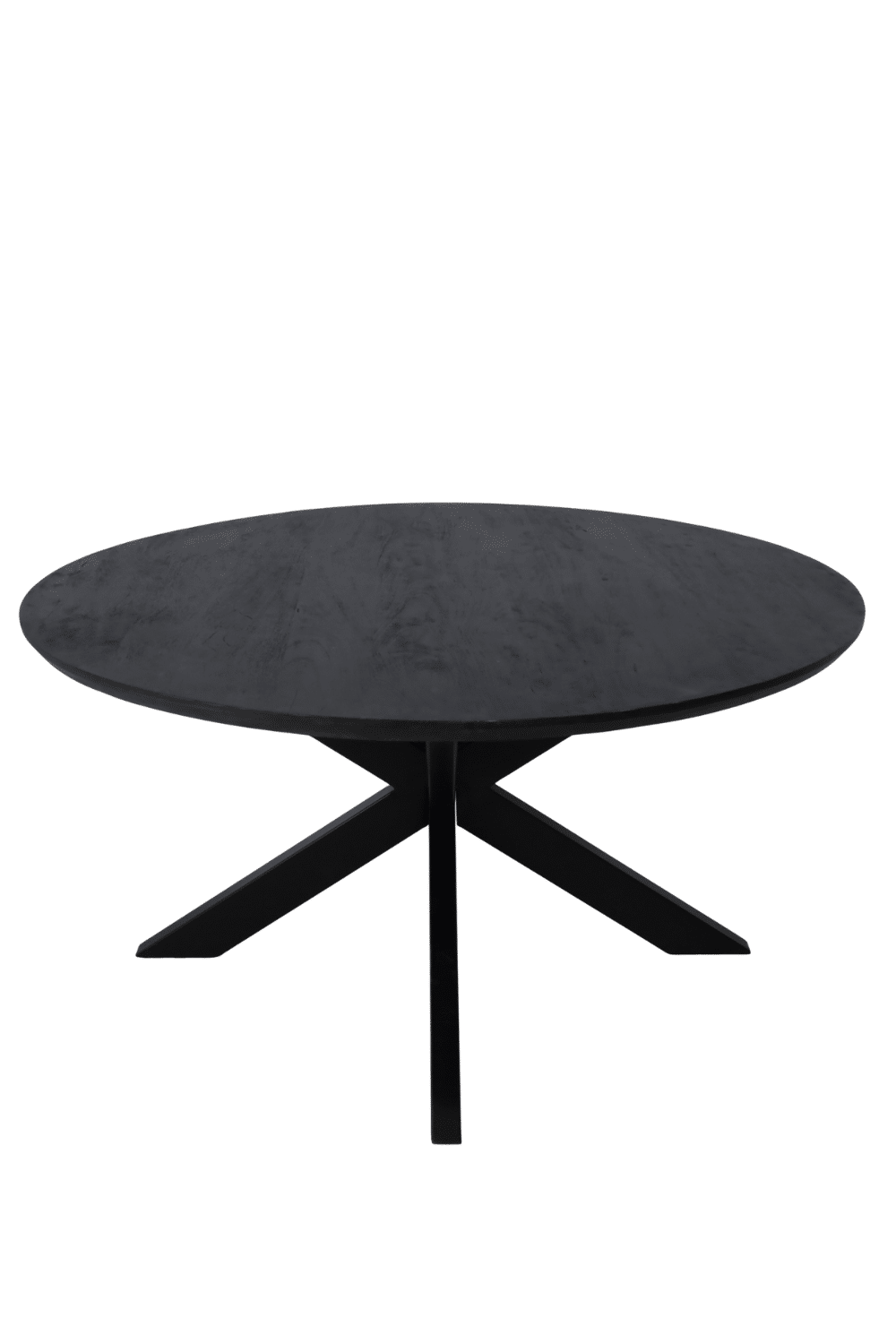 zwarte mango eettafel rond 150 cm