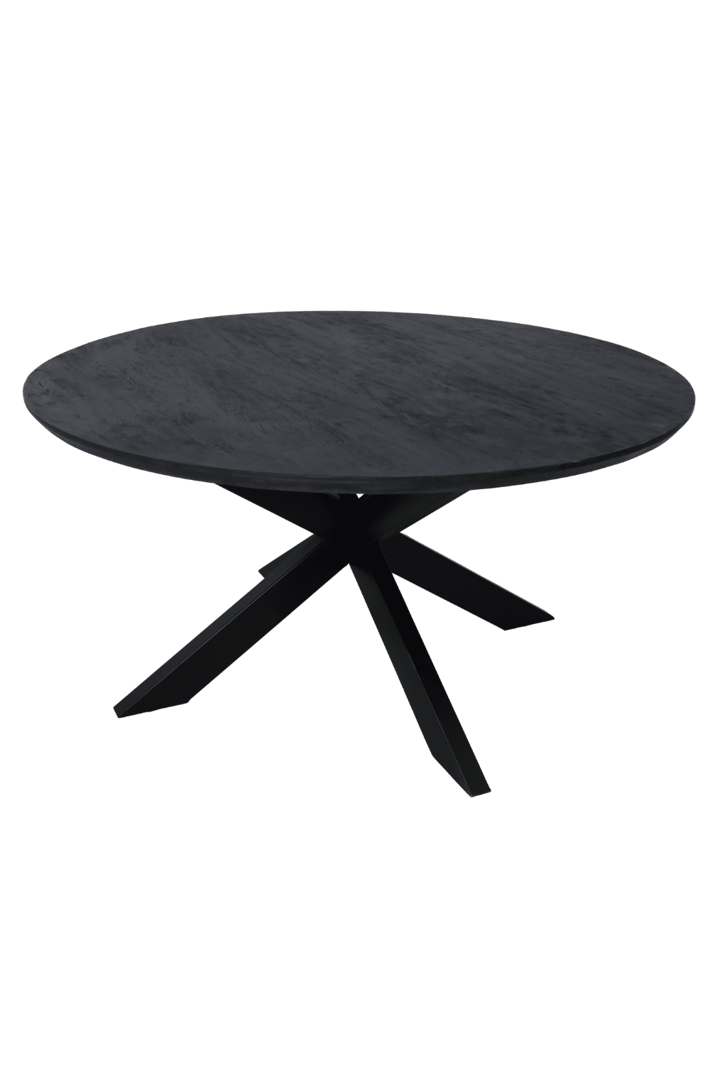 zwarte mango eettafel rond 150 cm