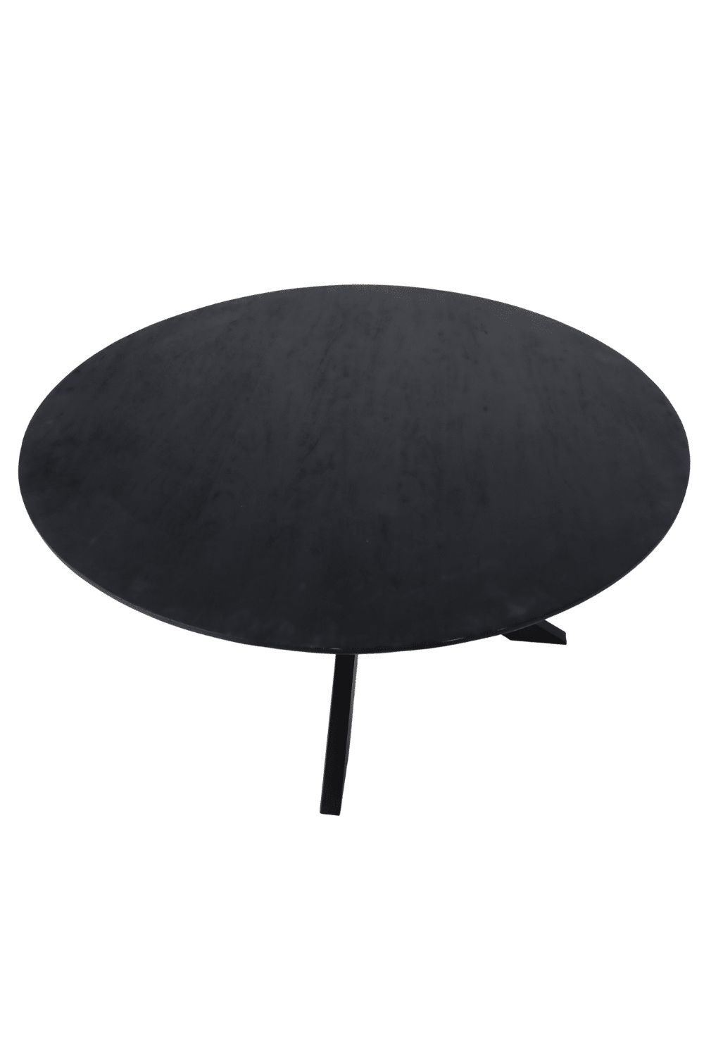 zwarte mango eettafel rond 150 cm
