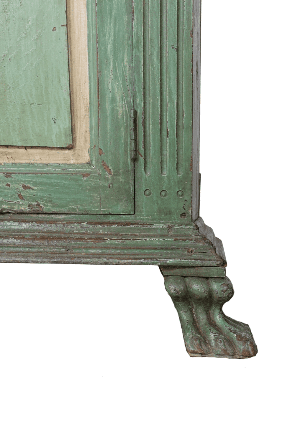 Groene gekleurde antieke kast uit india 113x42x198 cm