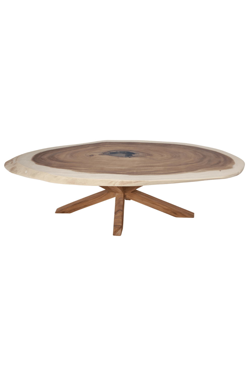 Suar boomstam houten ovale organische tafel 276x98x78 cm Suar boomstam houten ovale organische tafel 276x98x78 cm