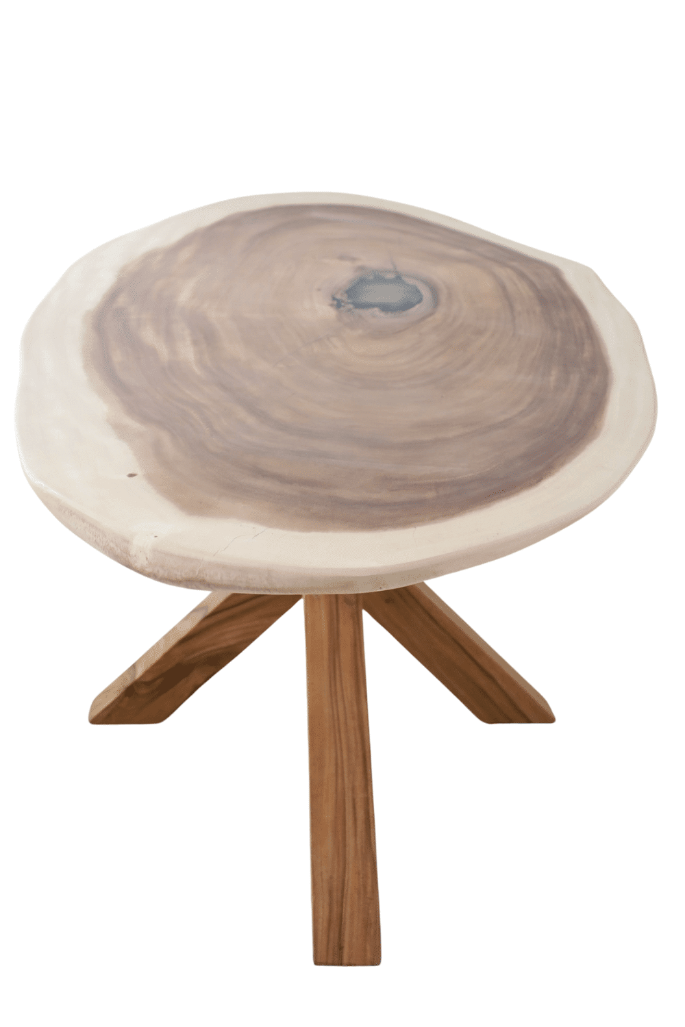 Suar boomstam houten ovale organische tafel 276x98x78 cm Suar boomstam houten ovale organische tafel 276x98x78 cm