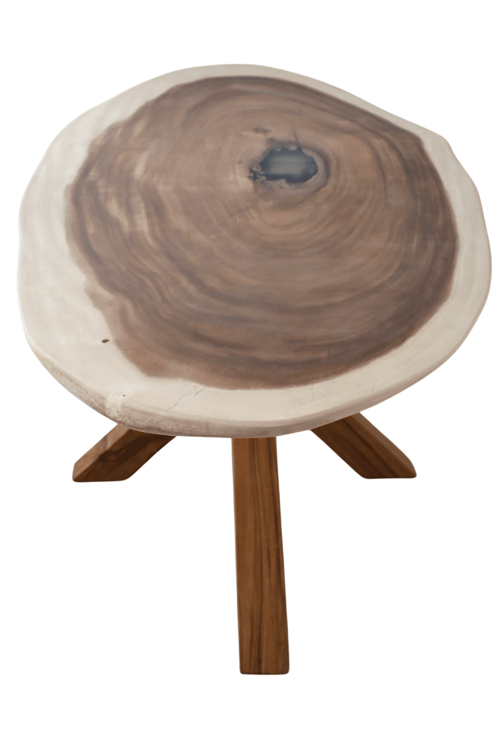 Suar boomstam houten ovale organische tafel 276x98x78 cm Suar boomstam houten ovale organische tafel 276x98x78 cm