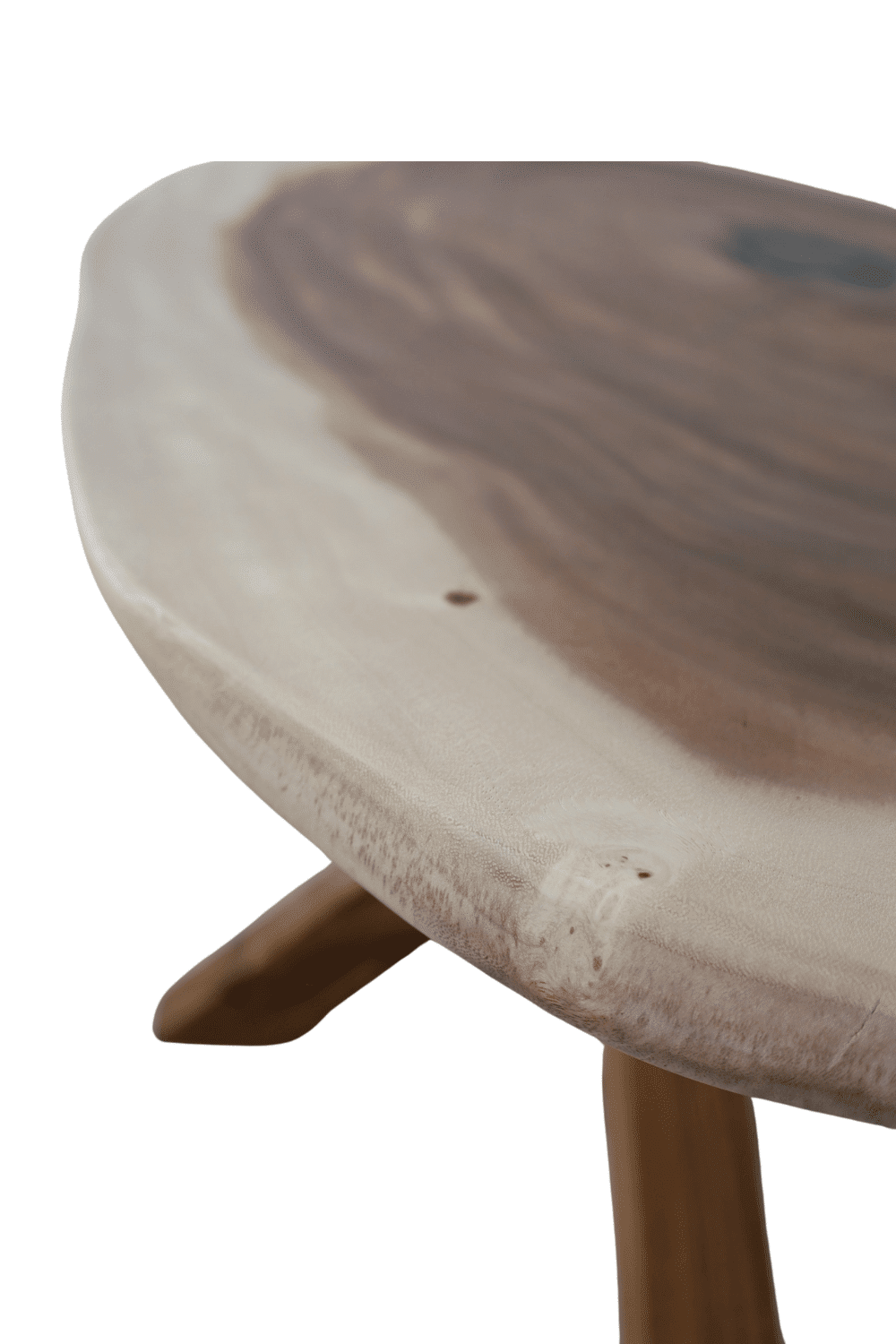 Suar boomstam houten ovale organische tafel 276x98x78 cm Suar boomstam houten ovale organische tafel 276x98x78 cm