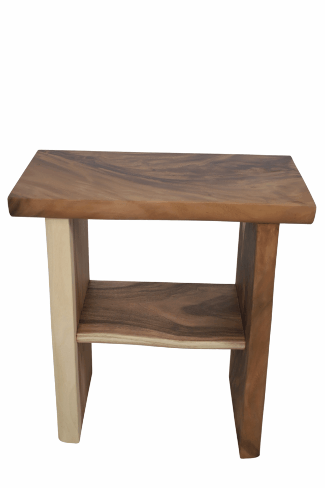 suar houten Side table , badkamer meubel 80x43x85 cm