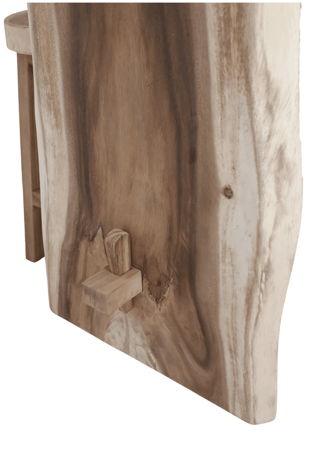 Suar houten bar bartafel voor 10 personen met krukken voor binnen en buiten 300x95x210 cm