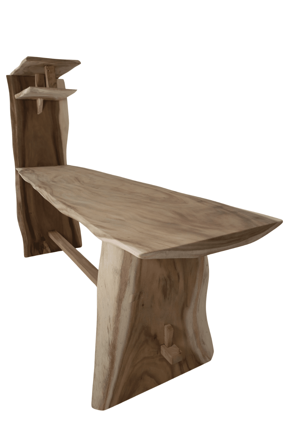 Suar houten bar bartafel voor 10 personen met krukken voor binnen en buiten 300x95x210 cm