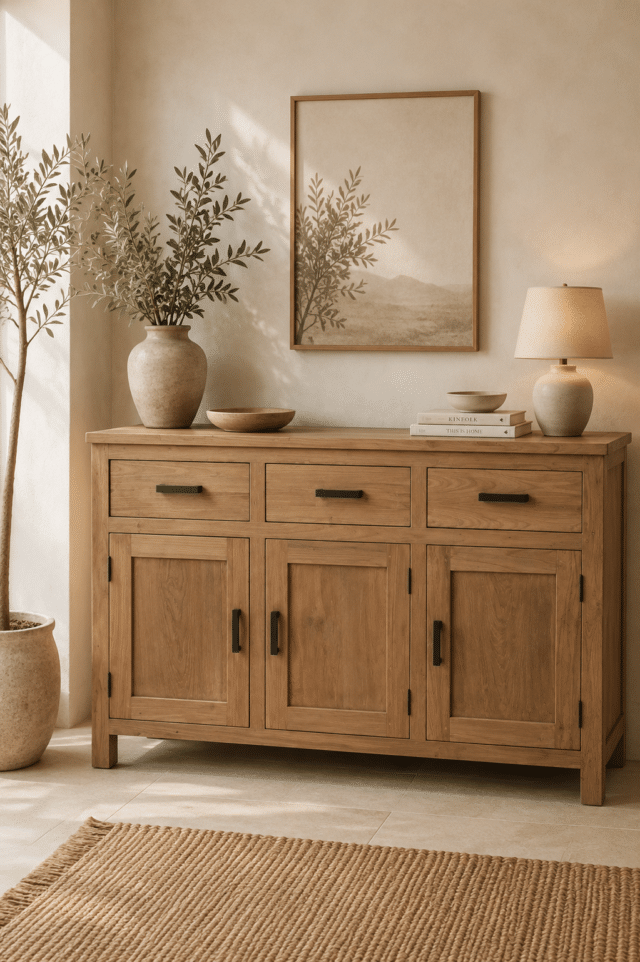 Teak houten dressoir sd 130 cm