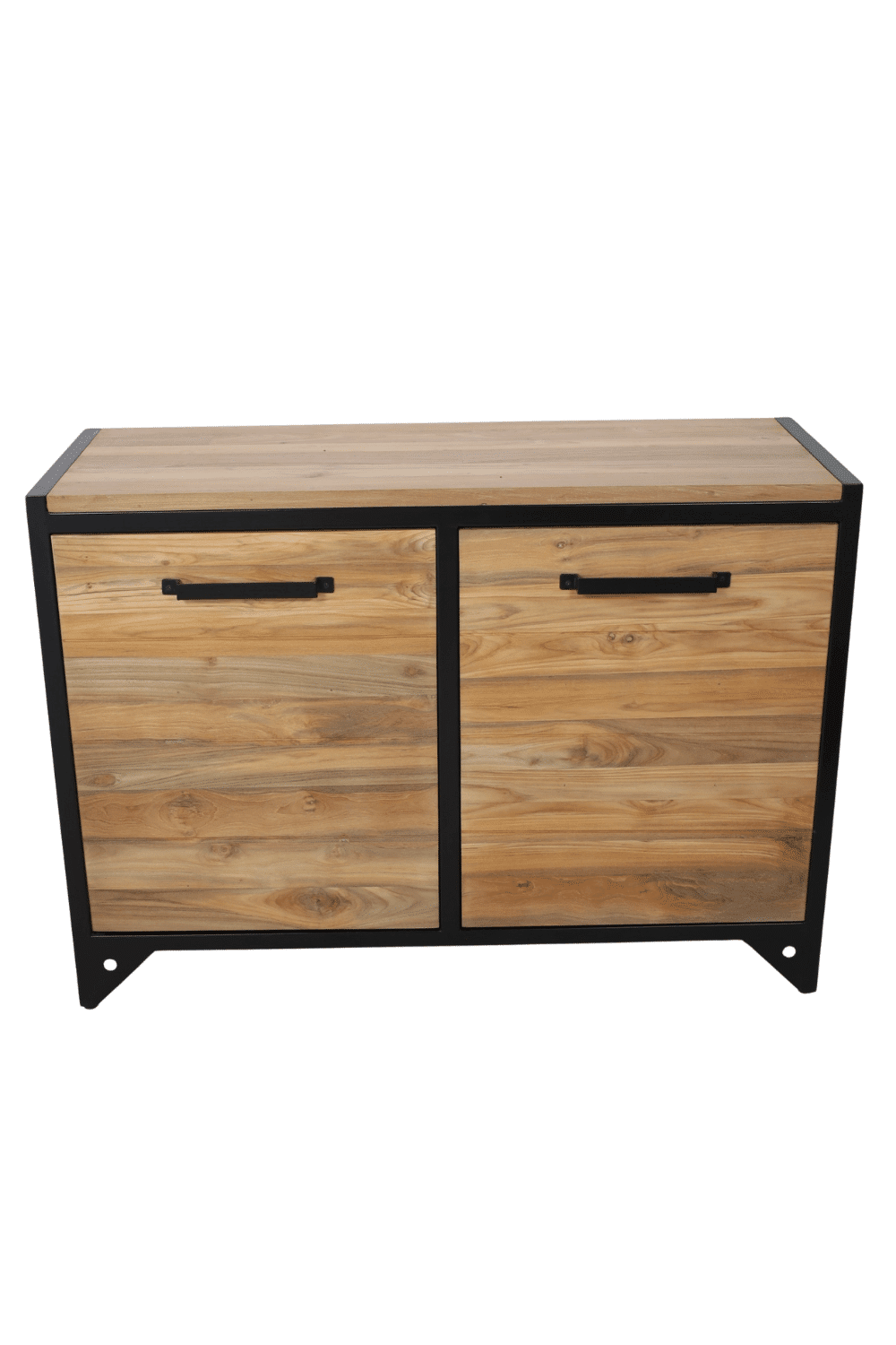 Teakhouten dressoir of badkamer meubel met 2 deuren, lijkt 8 lade 120x45x85 cm