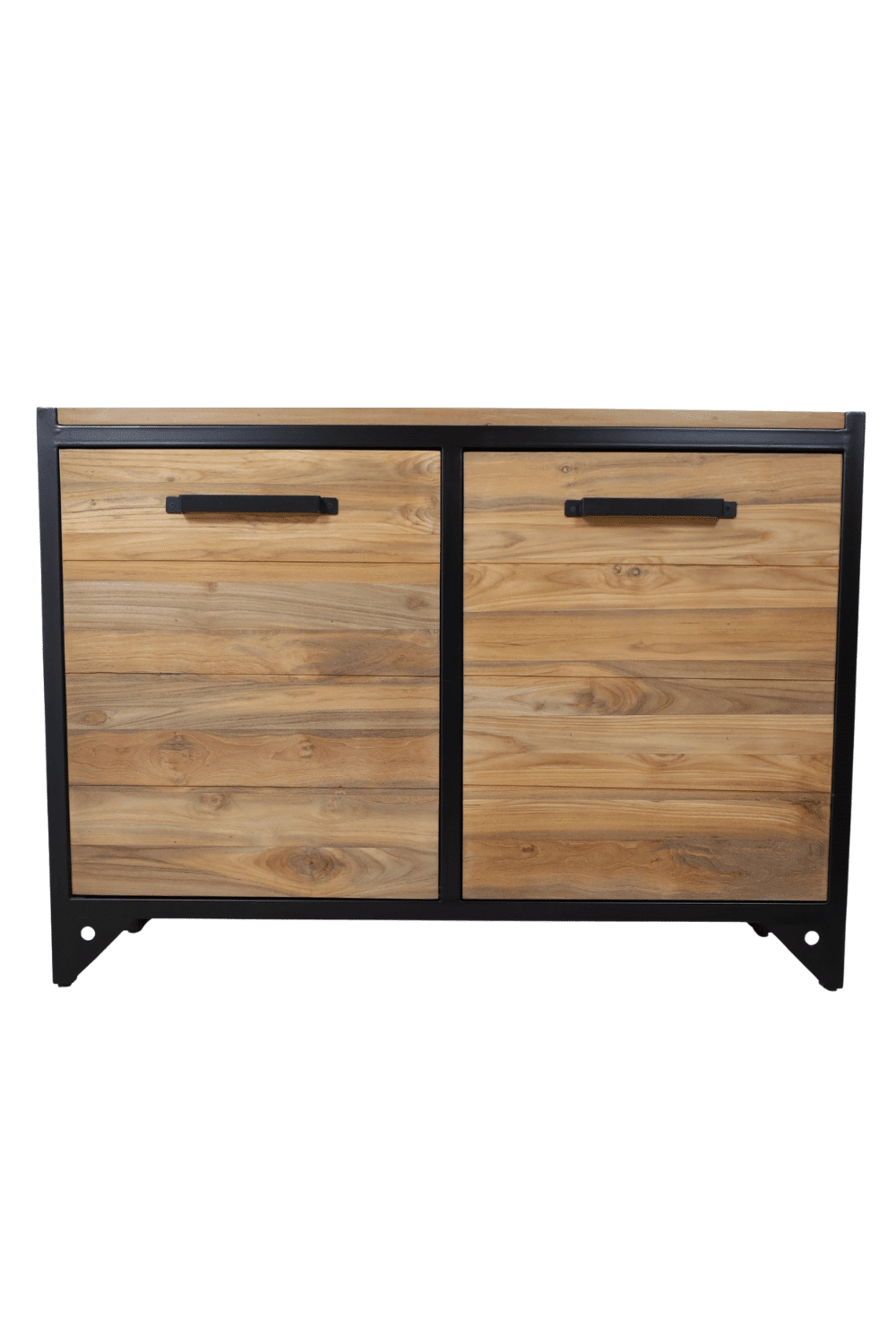 Teakhouten dressoir of badkamer meubel met 2 deuren, lijkt 8 lade 120x45x85 cm