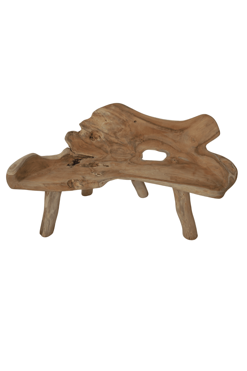 Wortel teak houten tuin bank 140x50x77 cm Wortel teak houten tuin bank 140x50x77 cm