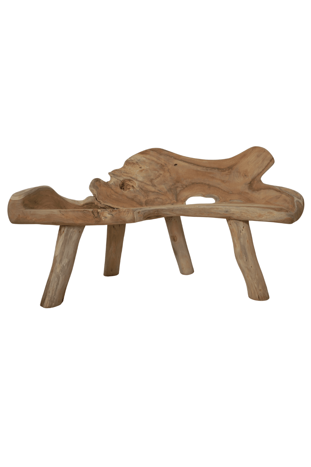 Wortel teak houten tuin bank 140x50x77 cm Wortel teak houten tuin bank 140x50x77 cm