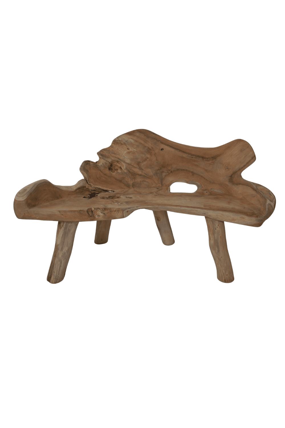 Wortel teak houten tuin bank 140x50x77 cm Wortel teak houten tuin bank 140x50x77 cm